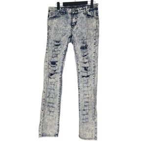 Go Go Star Grunge Distressed Ripped Punk Skinny Jeans